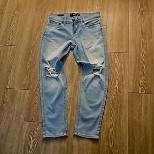 Hollister ripped extra stretch skinny Denim Jeans used like new size W29 L30
